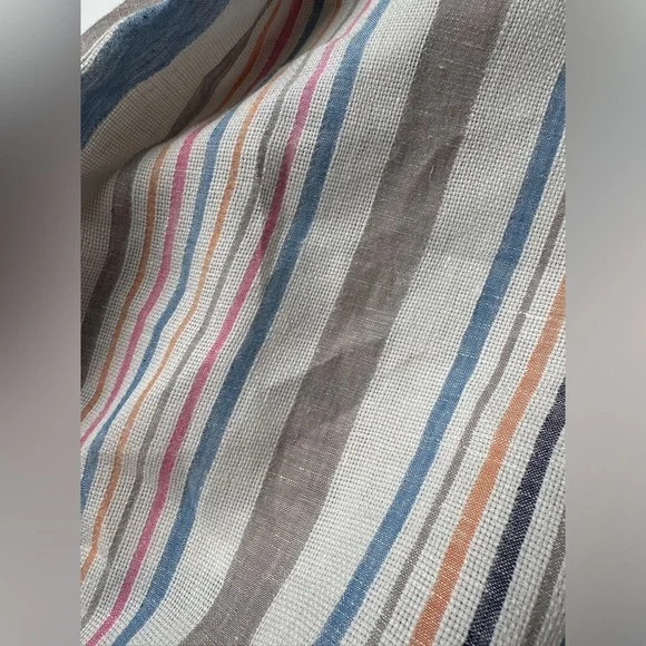 Tommy Bahama Striped 100% Linen Long Sleeve Textured Button Up Shirt Men’s XXL - Picture 6 of 8